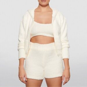 Skims Cozy Knit Zip-Up Hoodie